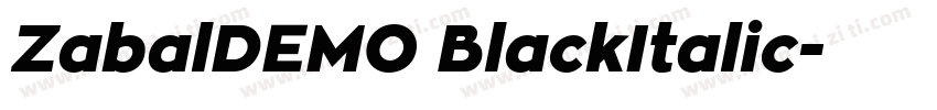 ZabalDEMO BlackItalic字体转换